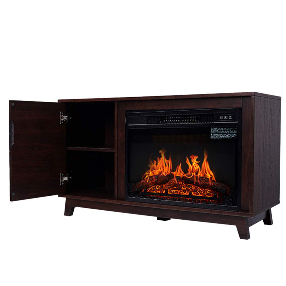 Buy Fireplace Heater W/Realistic 3D Flame Effect 1400 W Mute Electric