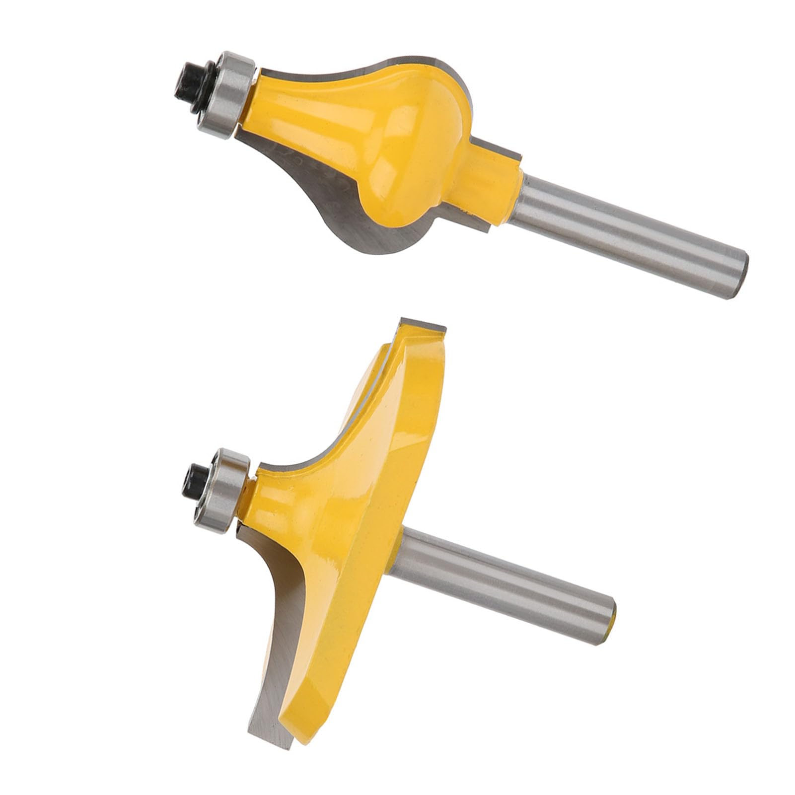 Set di 2 frese per braccioli e corrimano da 8 mm con cuscinetto, fresa in lega YG6 per lavorazione del legno, adatta a corrimano per scale e profilatura dei bordi dei tavoli,