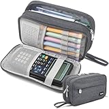 Pencil Case Big Capacity Pen Pouch Large Storage Holder Marker Pen Bag Durable 3 Compartment School...