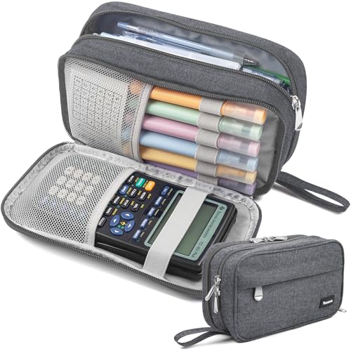 Pencil Case Big Capacity Pen Pouch Large Storage Holder Marker Pen Bag Durable 3 Compartment School...