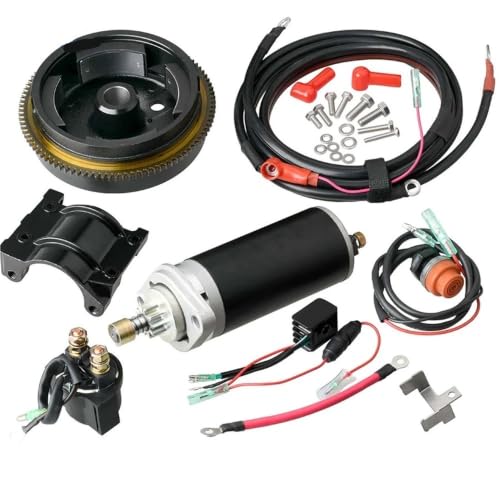 Kit démarrage électrique 15HP avec commande arrière pour bateau