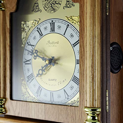 Bedford Clock Collection Swinging Pendulum Wall Clock, 26 Inch, Golden Oak #TOP2