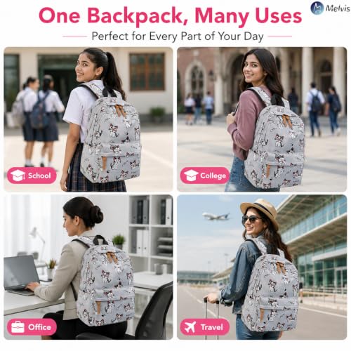 Image of MELVIS 20L Water Resistant Backpack with Bottle Compartment | Lightweight Travel & School Bag for Men, Women & College Students | Trendy Laptop Backpack for Daily Use