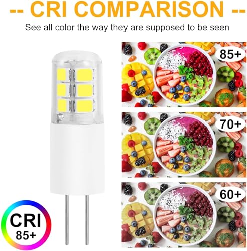 HUAMu G4 LED Light Bulb, Super Bright 3W Halogen Replacement, 25W Equivalent, Non-Dimmable, Cool White, DC/AC 12V, 360 Degree - Image 3