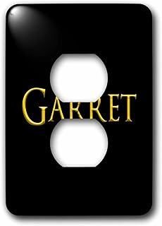 3dRose Garret popular baby boy name in America. Yellow on... - Light Switch Covers (lsp-376402-6)