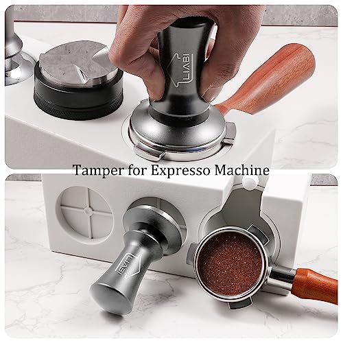 Tamper à café expresso 58 mm contre l'extraction acide pour portafilter sans fond
