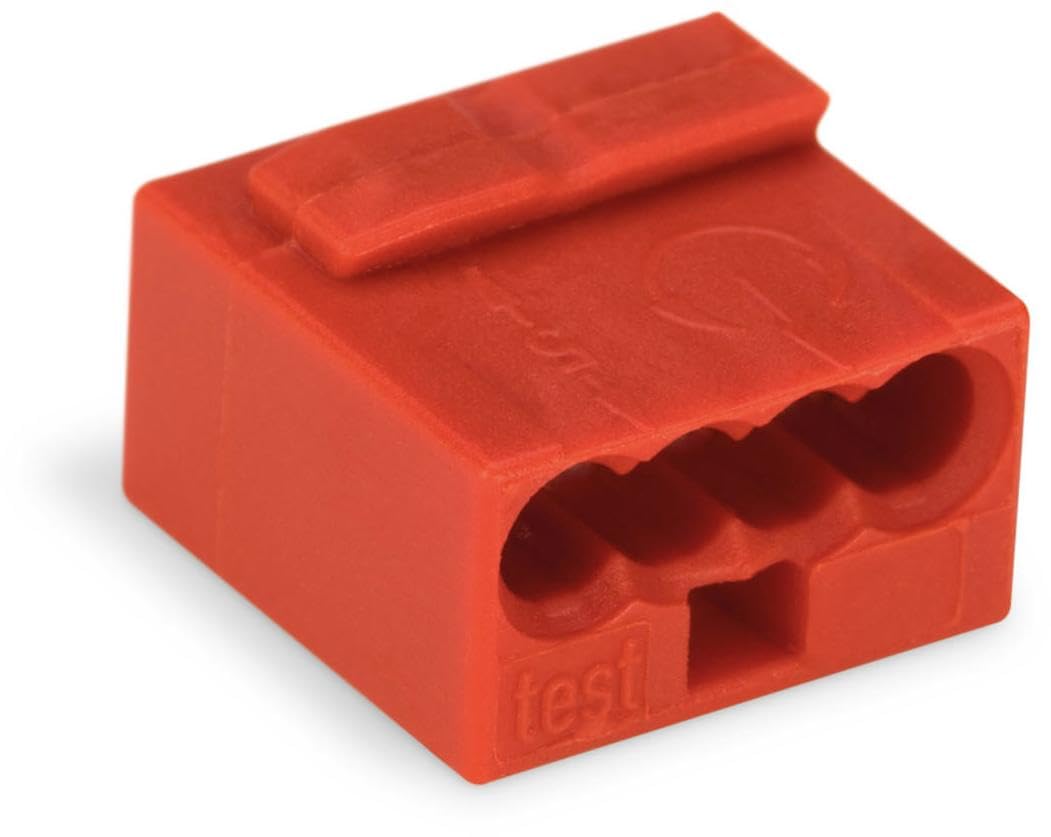 Wago-Módulo de conexión 243-804 6-0,8 0 mm x 4 100 (")) unidades, color rojo