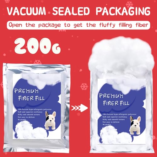 Image of BUTUZE Polyester Fiber, Clouds for Room Ceiling, Cotton Clouds, 200g /7oz - Fake Snow Decoration, Artificial Snow, Cloud Decor, Polyfill Stuffing Fiber Fill