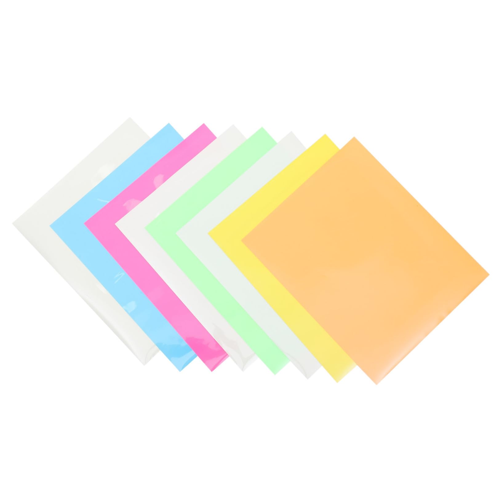 DOITOOL 8Pcs PU Heat Transfer Film for DIY Sportswear Fluorescent Craft Transfer Film Easy to Use Engraving and Hot Stamping for and Designs