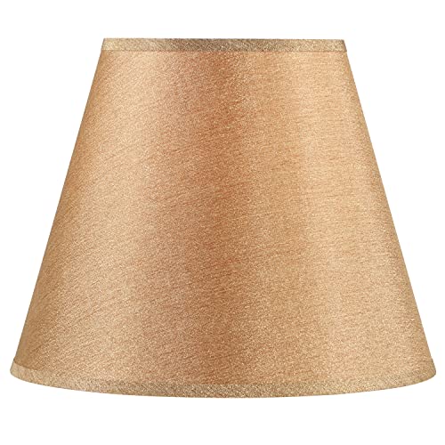Aspen Creative 32096, Hardback Empire Transitional Spider Shade in Gold Brown with Burlap Textured Fabric, 9" Top x 16" Bottom x 13" Slant Height by Aspen Creative - Used condition - Image 3