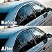 2 in x 25 FT Matte Black Vinyl Wrap Kit Sticker Decal for Black Out Chrome Remove Window Trim Door Trim Self-Adhesive Air Release Waterproof and Scratch DIY