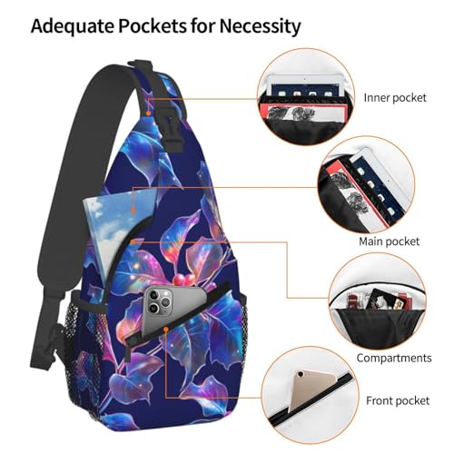 Bolso Cruzado Art Colorful Leaf para Mujer y Hombre miniatura 4