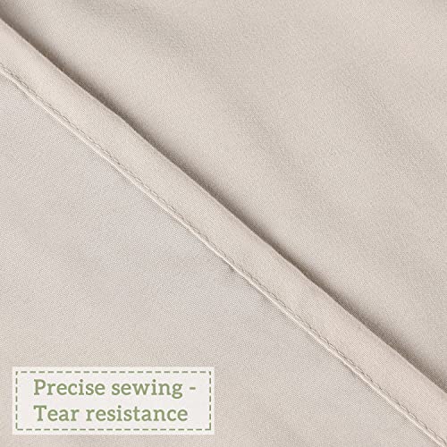 Homechoice Decor Camel Ruffle Shower Curtain, Vintage Handcrafted Bow Tie Ruched Microfiber Bath Curtain for Master Bathroom with 12 Buttonholes, 72" W x 72" H (LQ-10) - Image 5