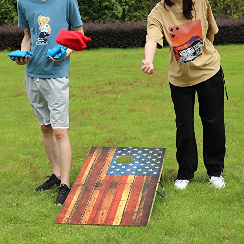 Udiy Wooden Cornhole Toss Game Set - Include Regulation Size 4X2 Feet Corn Hole Board And 8 Bean Bags, Suit For Outdoor, Backyard, Family Gathering, Beach, Wedding Game #TOP5