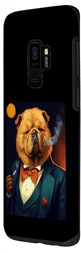 Miniatura 2 de Galaxy S9 Chow Chow Smoking a Cigarette, Funny Dog Smoking, Dog Art Case