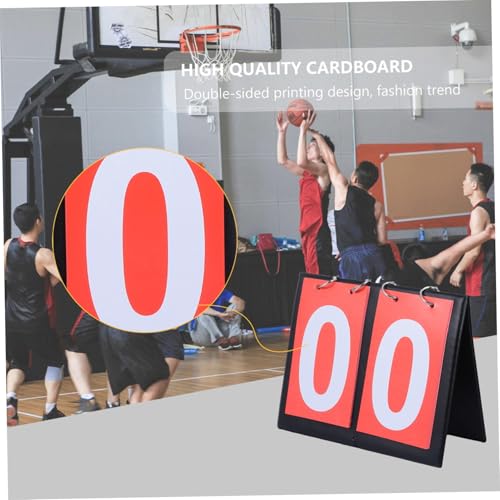 Marcador de baloncesto manual doble cara rojo miniatura 4