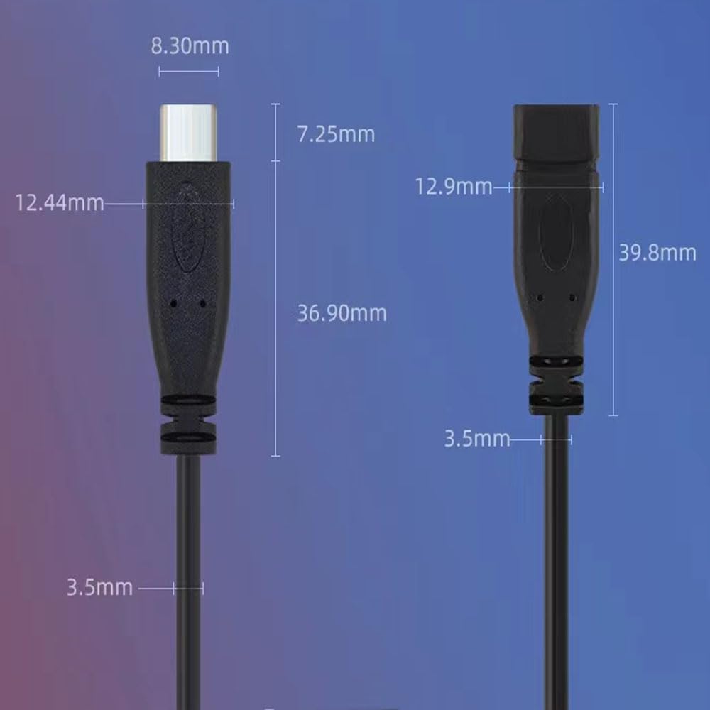 KUOQIY USB-C Pigtail Kabel – 5 Stück, 30 Cm, 90 Grad, 22 AWG, 5V/3A Für DIY & LED