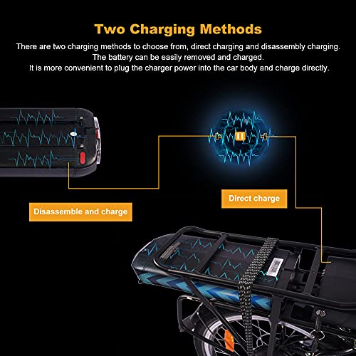 Elektrische vouwfiets, 20 inch, vouwfiets, e-bike, van aluminium, Quick-Fold-systeem, versnelling, opvouwbare fiets… - Afbeelding 8