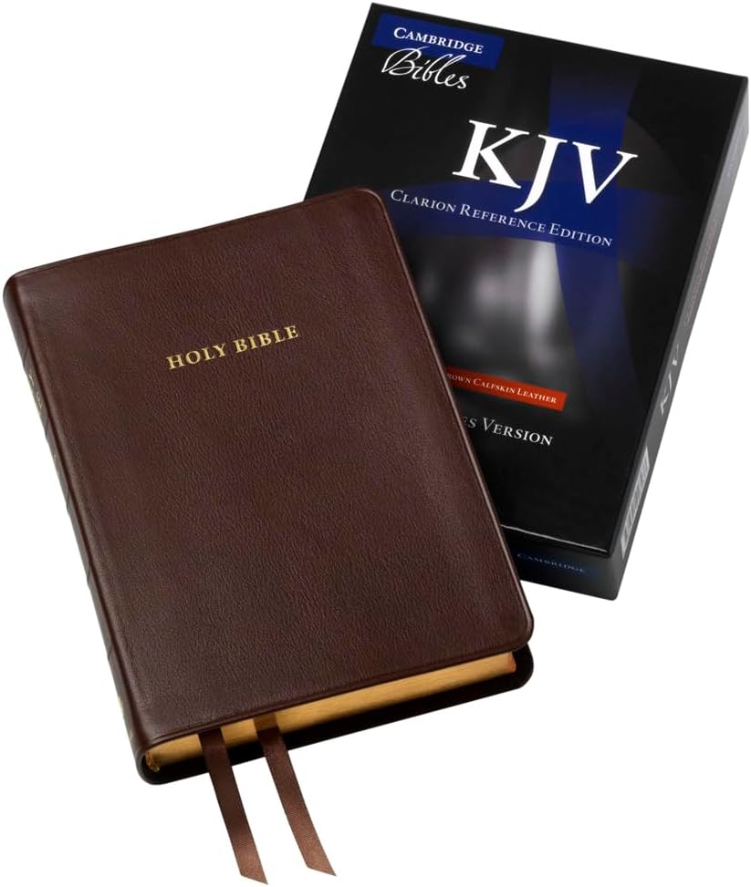 KJV Clarion Reference KJ485:X Brown Calfskin Leather Bound – August 1, 2011
