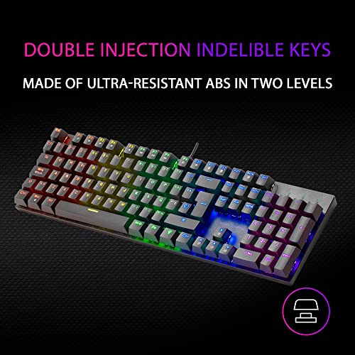 MK422 Nero, Tastiera Meccanica Gaming RGB, Antighosting, Switch Meccanico Blu, Lingua US - Tastiera gaming - Immagine 3