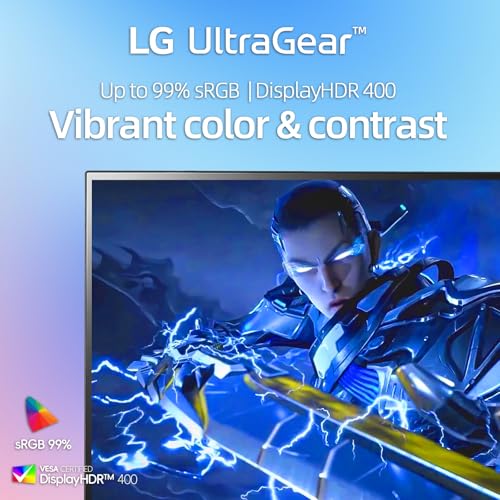 Image of LG 27 inch Ultragear QHD (2560x1440) IPS Gaming Monitor, 240Hz, 1ms, G-Sync AMD FreeSync Premium, 100% sRGB, HDR400, 1 x DisplayPort, 2 x HDMI, 4-Pole HP Out DTS GP:X, Tilt /Height /Pivot Stand, Black