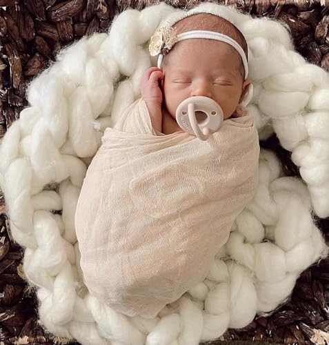 Image of Lee Lee and Me Newborn Pacifier - Sky - 100% Medical Grade Silicone Paci - Breast-Like Nipple for Natural Latch - BPA-Free - Size 0-18 Months