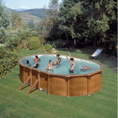 FEELING Pool-Set 500x300x120 cm Holz-Optik mit viel Zubehör für eine tolle Pool-Saison – Bild 4