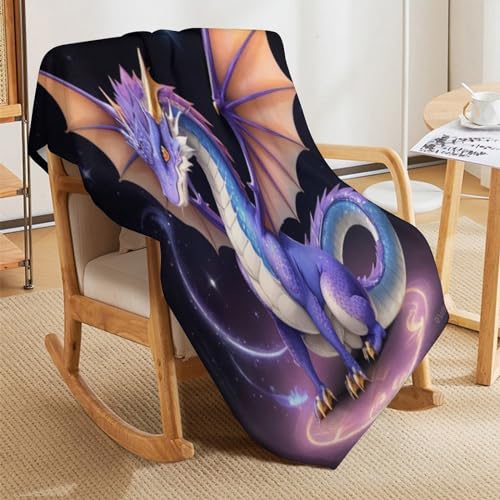 Couverture ptérosaure douce pour vos soirées cinéma cocooning sur le canapé