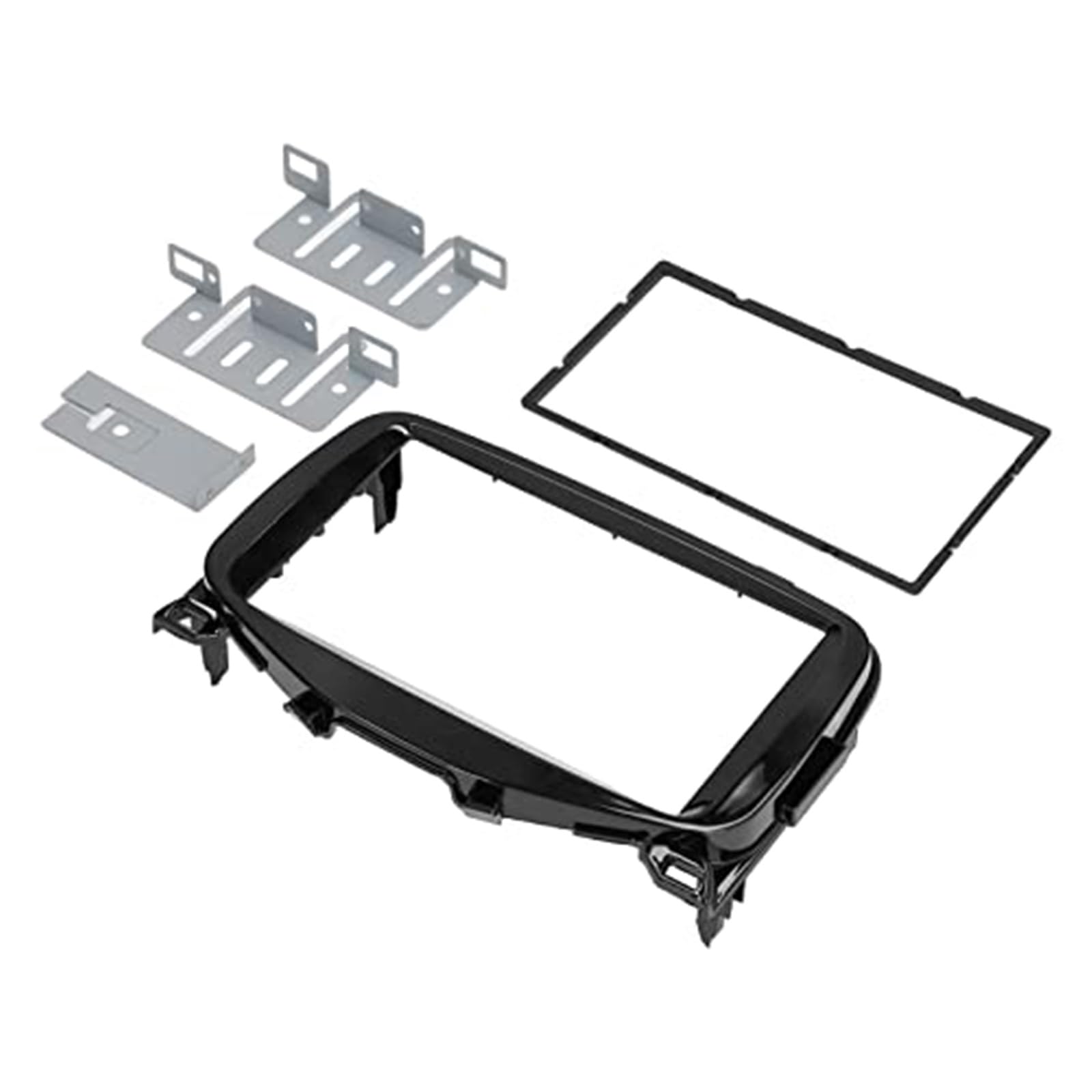 Kit de garniture de tableau de bord de voiture, panneau de façade d'autoradio stéréo GPS CD DVD, remplacement de cadre, for une installation 2DIN ultra-résistante et élégante AYGO 2014-2015 Tabl