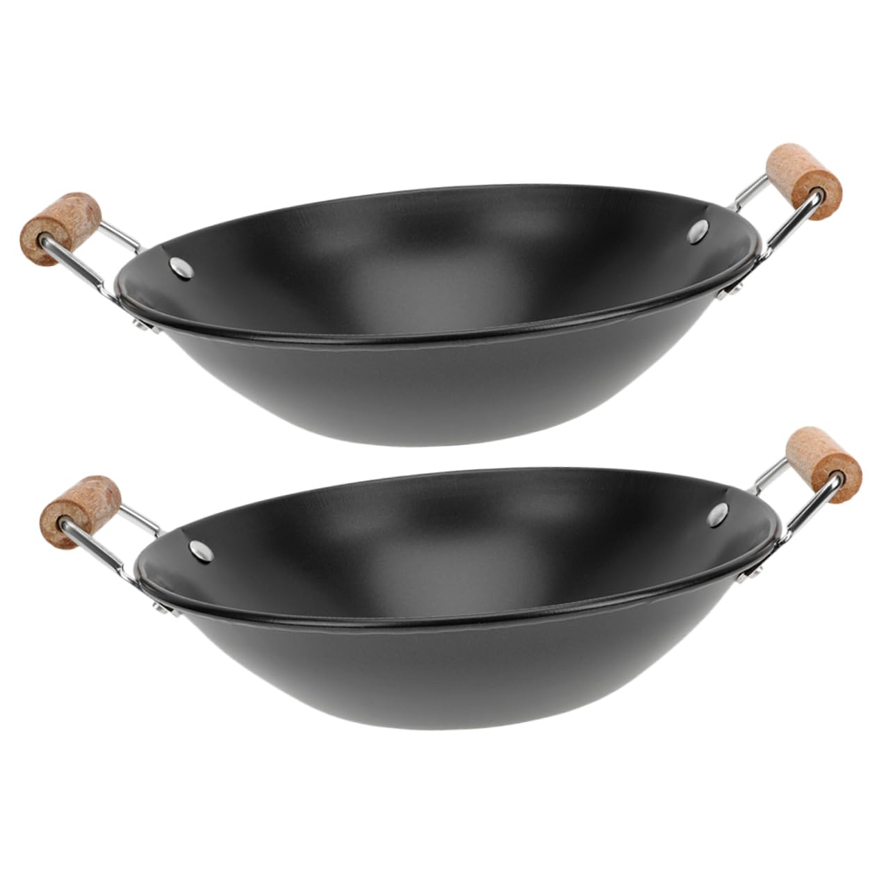 Unomor Thickened Pot Wooden Handle for Household Cooking Paella Hot Pot and Seafood