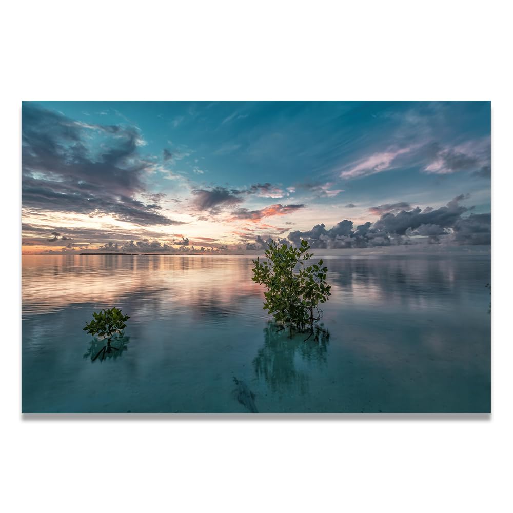 VHdfgTY Growing In WaterNature Landscape Wall Art Canvas Mountain Scenery Print Home Decoration 60x90cm Unframed