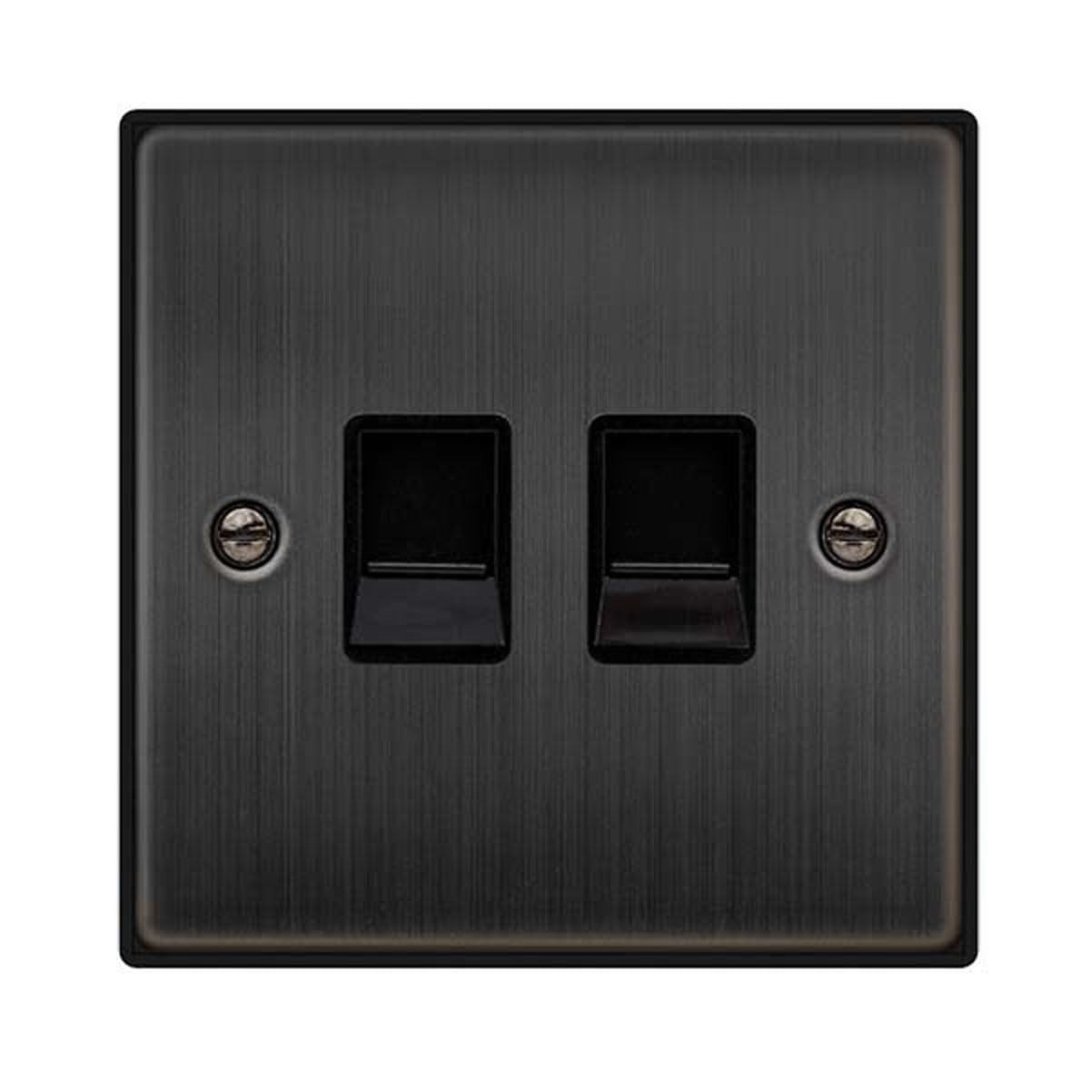 Click Matt Bronze Master Telephone Twin Socket