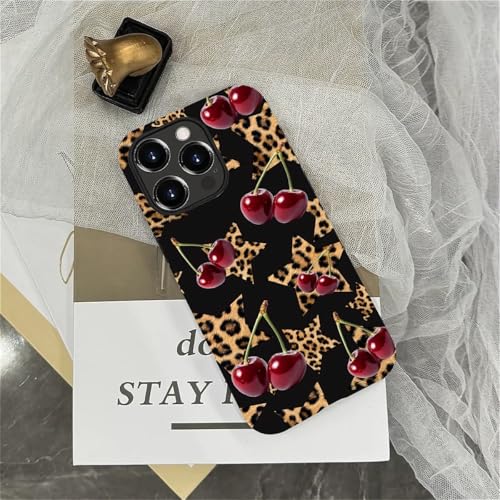 Coque iPhone 14 Pro résistante aux chocs avec motif léopard et étoiles - 6