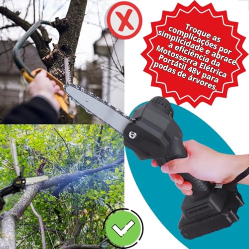 Mini Moto Serra a Corrente Bateria recarregável sem fio 48V Kapbom