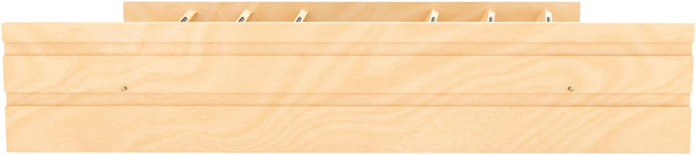 Rev-A-Shelf Craftsman Collection Solid Maple Adjustable Deep Drawer Divider Insert w/Black Accents for 33”-36” Base Cabinet Drawers