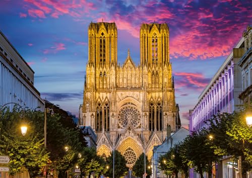 Puzzle 1500 pièces : La splendeur de Reims Collection Régions de France Ravensburger Nathan - vue 4