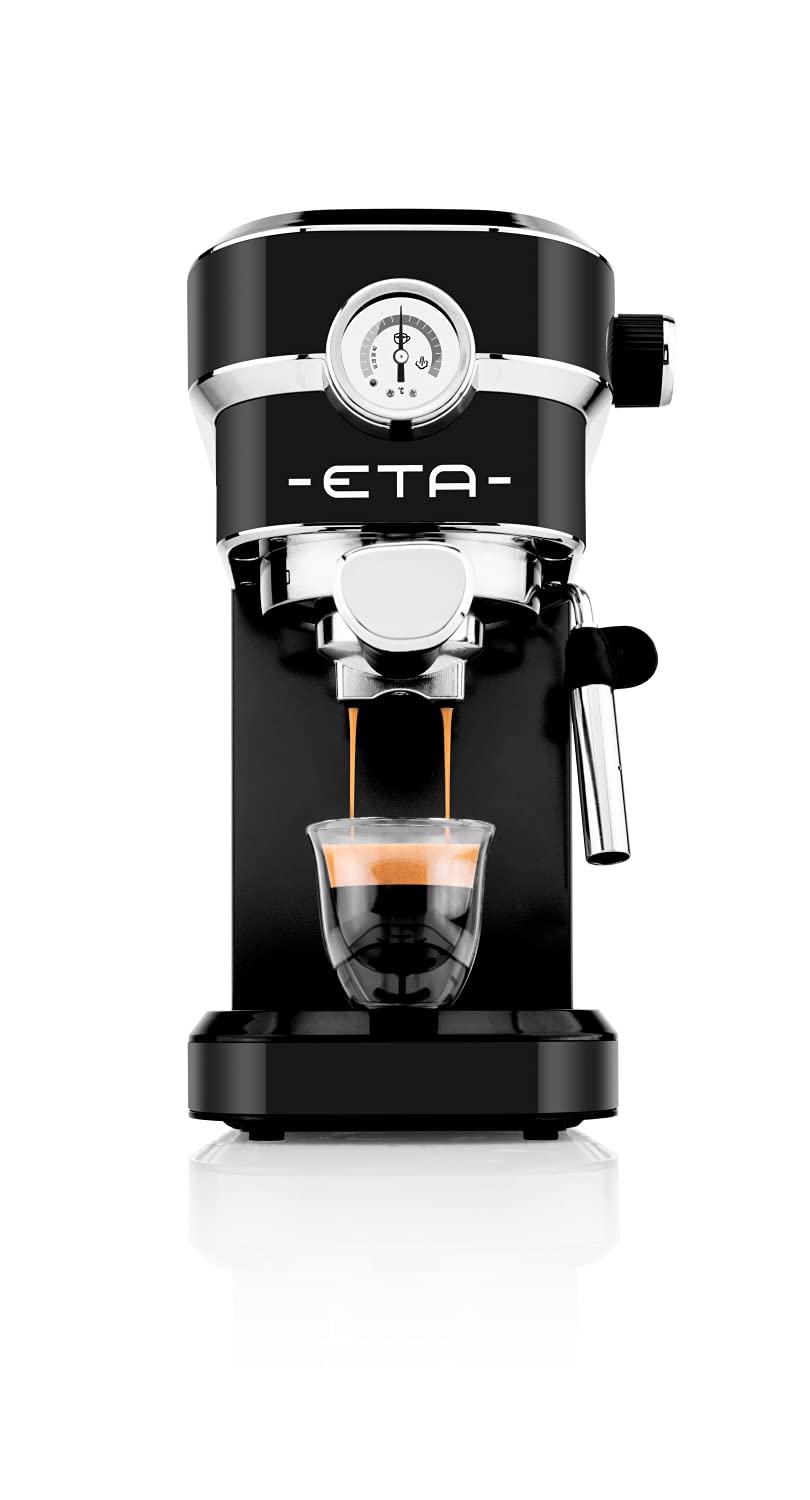 ETA Sitko Storio I czarny I ekspres do espresso I dysza do pianki mlecznej I 20 bar I zbiornik na wodę 750 ml I 1350 W