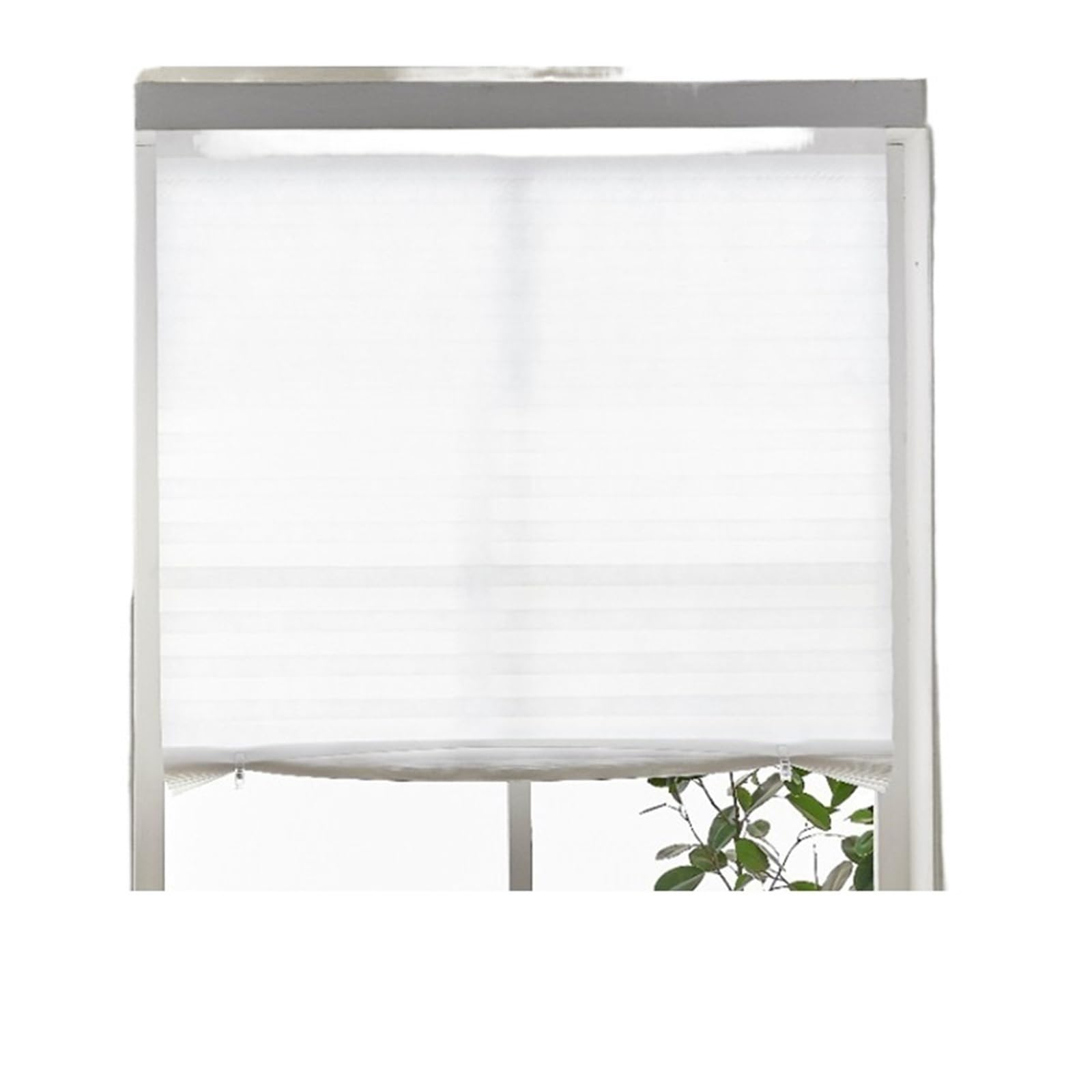 Self Adhesive Blinds Self-adhesive Blackout Blind For Window Half Blackout Window Curtains Pleated Blinds Curtains(White,90x150cm)