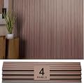 Wood Panels for Wall - Oak Acoustic Wall Panels - 4PK Wall Wood Panels - 94.49” x 12 - Soundproof Wall Panels for Decor - Acoustic Slat Wood Wall Panels for Interior Decoration of Walls (Walnut)
