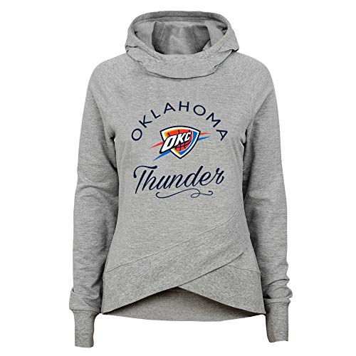 Outerstuff NBA NBA Youth Girls Oklahoma City Thunder The Bridge Long Sleeve Funnel Neck Hoodie, Heather Grey, Youth Medium(10-12)