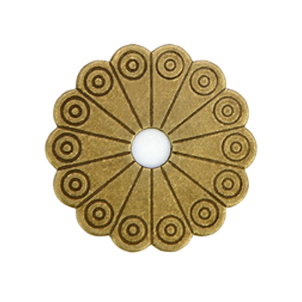 Tiazza 10Pcs Brass Backplate Washers Classical Furniture Decoration Gasket Brass Hardware Accessories (Bronze)