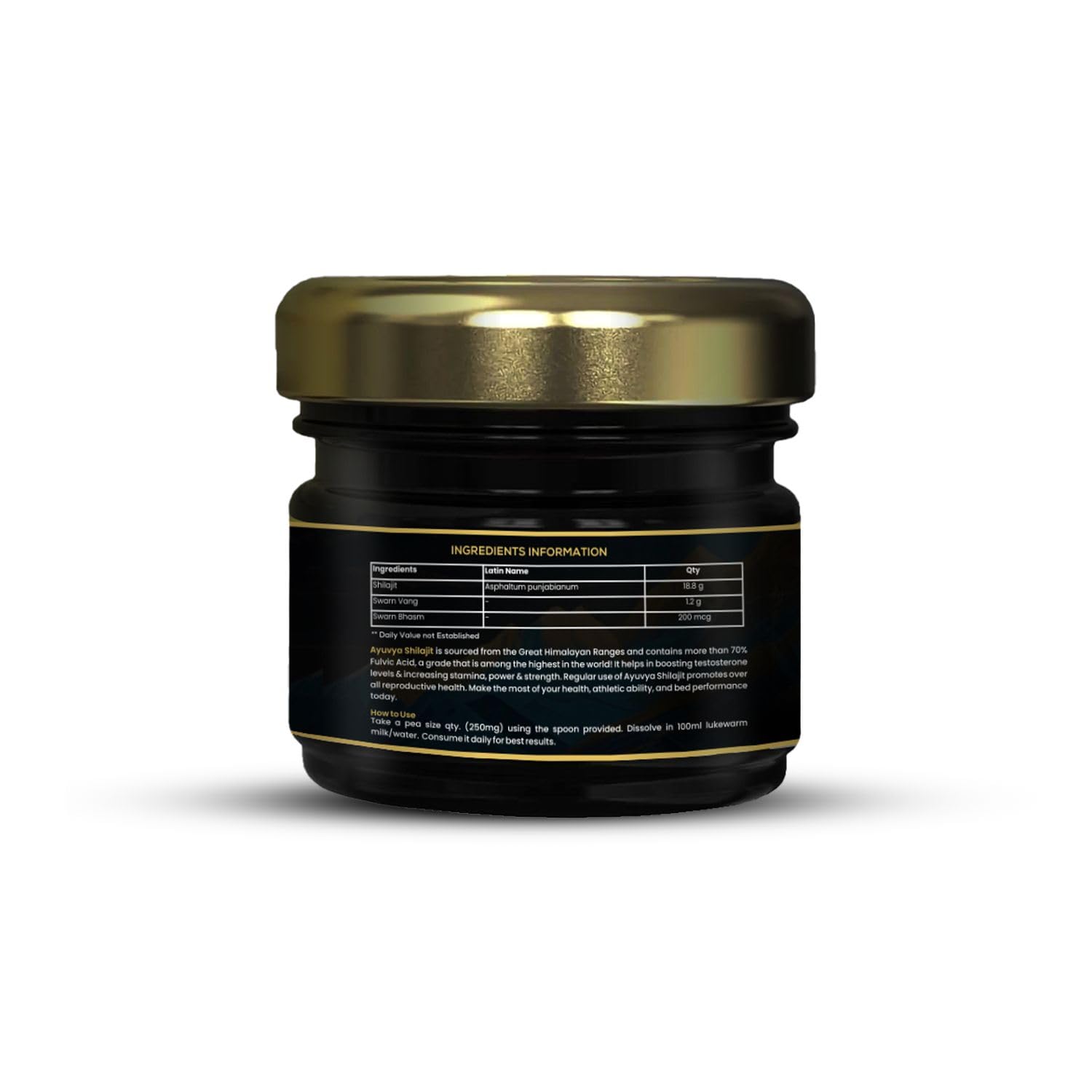 Ayuvya Shilajit Helps in Boosting Stamina & Vitality I With 70% Fulvic Acid I For Men & Women 20gm, As Seen on Shark Tank 4