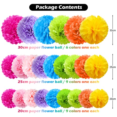 Pompon di carta,24 confezione appendere carta