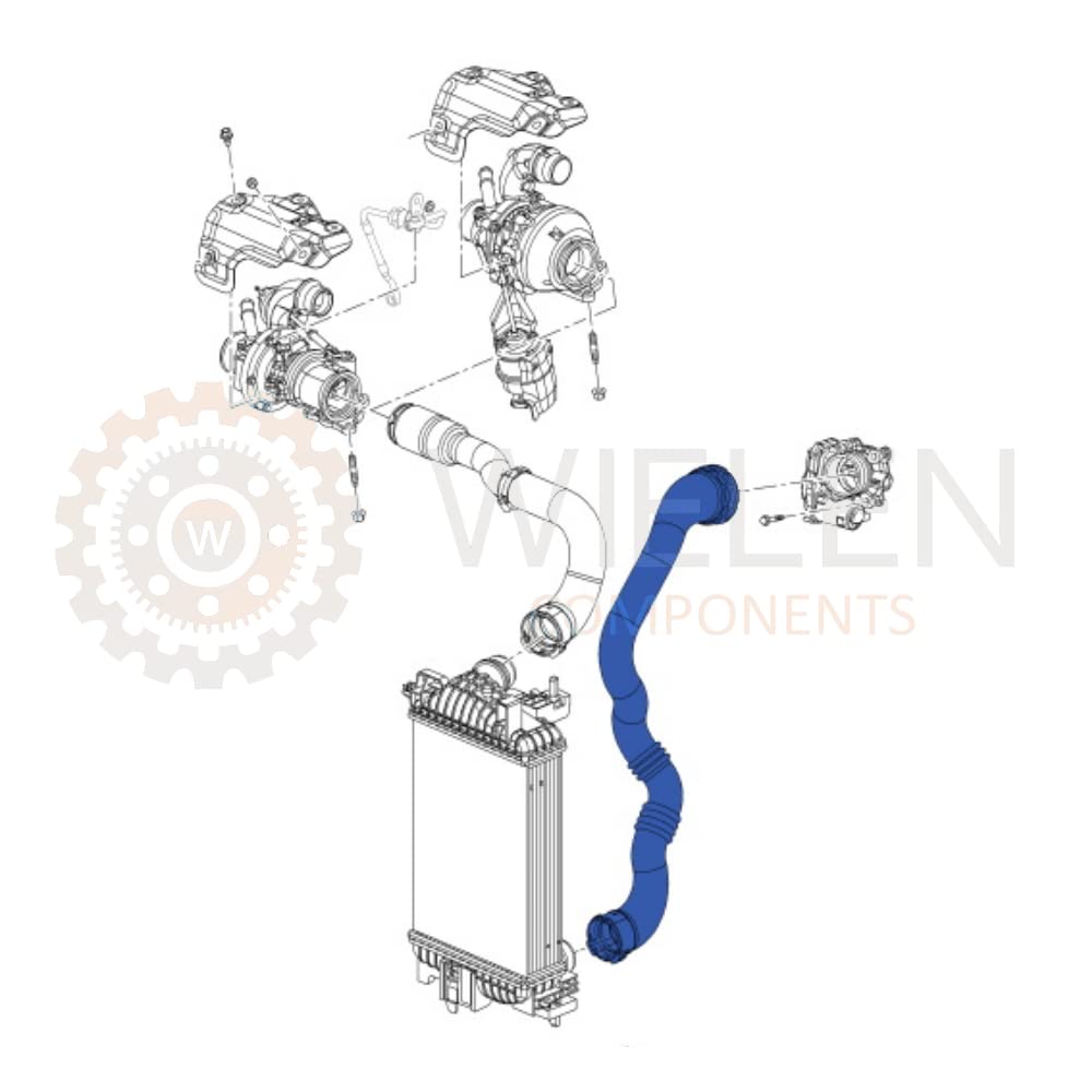 WIELEN COMPATIBILE CON MANICOTTO INTERCOOLER TUBO TURBO ARIA OPEL MERIVA B 1.6 CDTI 13360919
