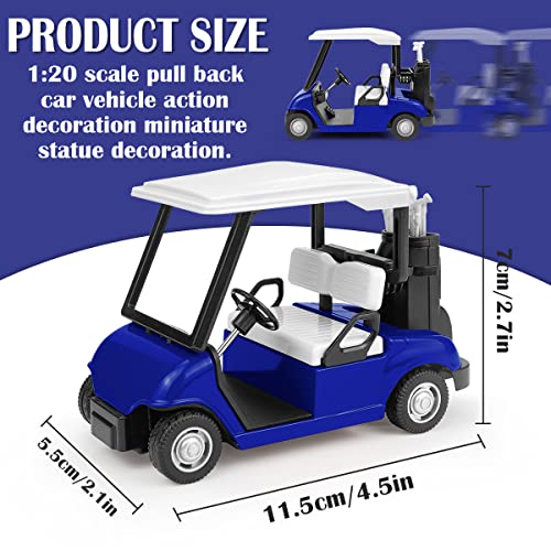 Modelo de Carro de Golf 1:20 a Escala Azul miniatura 2