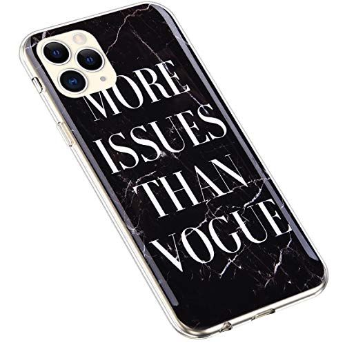 Uposao Custodia Compatibile con iPhone 11 Pro 5.8 Custodia Cover Pelle Portafoglio Wallet Colorato Marmo Telefono [Shock-Absorption] Protettiva Bumper Cover Leather Flip Cover,Marmo nero