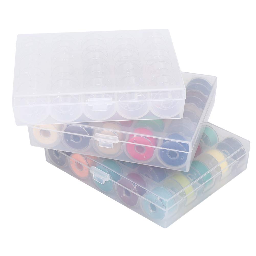 Bobine di colori assortiti Filo per cucire Bobina vuota con trasparente per macchina da cucire elettrica domestica