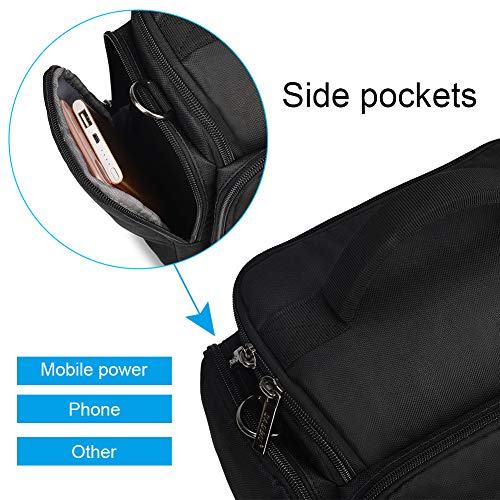 CADeN Camera Shoulder Crossbody Bag Case Compatible for Nikon, Canon, Sony SLR/DSLR Mirrorless Cameras and Lenses Waterproof(1.0 M, Black) by CADeN - Image 6