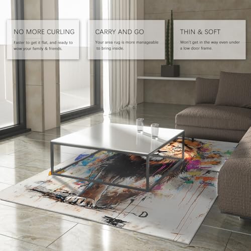 Carpette lion antidérapante et lavable pour sécuriser et décorer la chambre