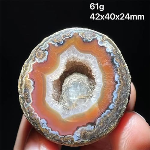 Pierre de Cristal Agate Jaune Grotte avec Carré Noir Déco